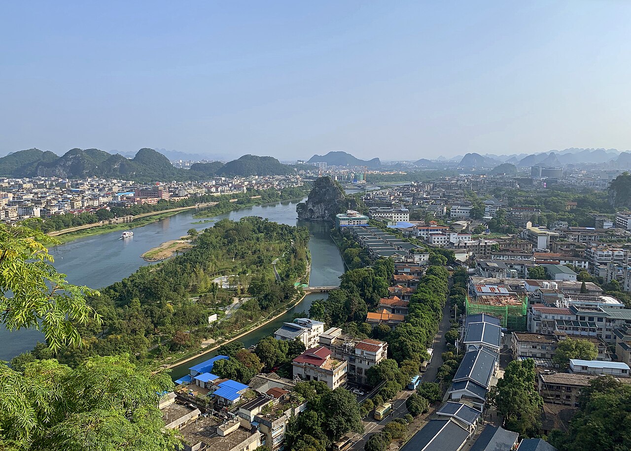 Diecai Hill, Guilin, looking toward Fubo Hill